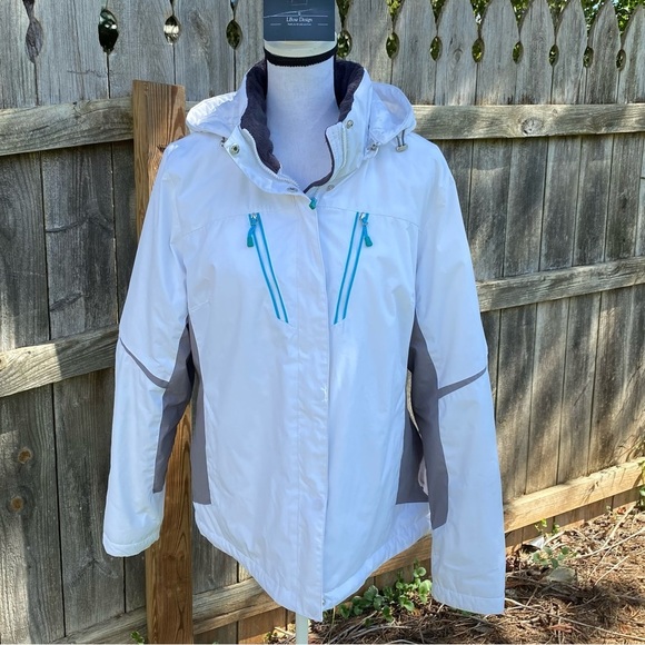 ZeroXposur Women Winter Hooded Jacket White Gray Size Large - Picture 5 of 14